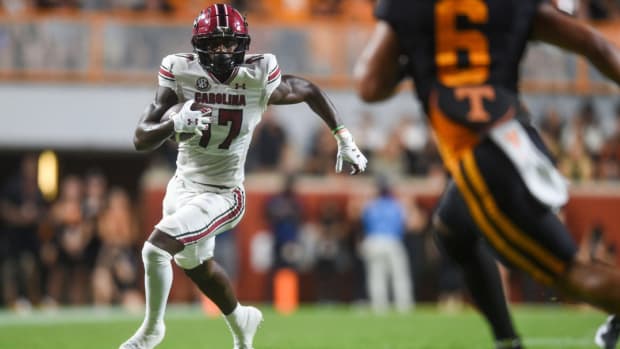 South Carolina wide receiver Xavier Legette.